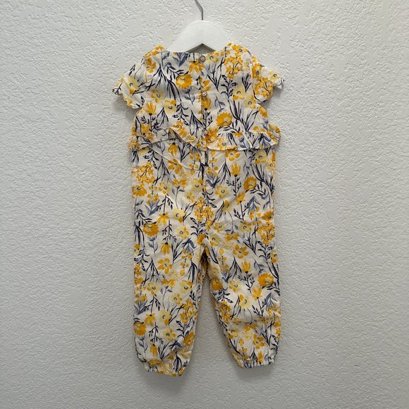 Rachel Zoe Yellow Floral Baby Jumpsuit 18M - Picture 9 of 10